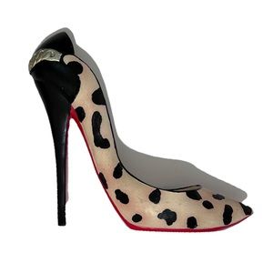 Leopard Print High Heel Wine Bottle Holder